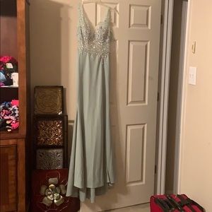 Mint green prom dress